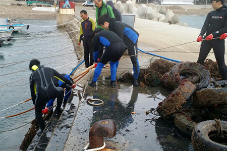 바다정화 봉사활동 사진